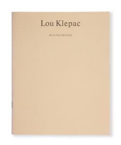 Lou Klepac. Selected writings (signed copy)