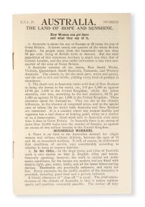 Australia, the land of hope and sunshine : how women can get there, and what they say of it.