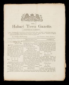 The Hobart Town Gazette (virtually complete run of issues for the year 1834)