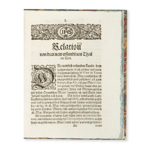 Relation Herrn Petri Fernandes de Quir, Spanischen Hauptmans [et]c. So er König. May. in Spanien [et]c. : Von dem new erfundnem vierten theil der Welt (so bissher in Mappis oder Landtafflen Terra Australis incognita genannt) vnd desselben Länder, Reichtumb vnd Fruchtbarkeit u. vbergeben : In Spanischer Sprach zu Pampelona mit dess Koniglichen Raths erlaubnuss getruckt jetzo aber meniglich zu gutem ins Teutsch gebracht.