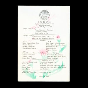 Fujiya Hotel, Miyanoshita, Japan : lunch menu, 7th September 1952.