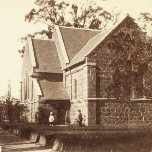Side view of Christ Church, Hawthorn, Melbourne. Dated 1862.