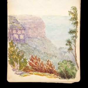 Group of watercolour views of the Blue Mountains, Glen Alice, Umbiella and King's Tableland (Great Dividing Range, New South Wales), 1917-1920.