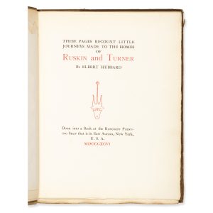 These pages recount little journeys made to the homes of Ruskin and Turner.