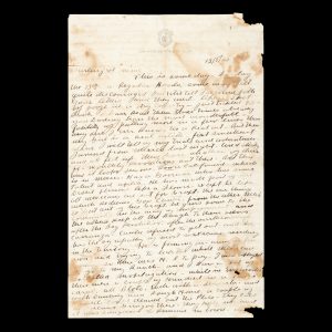 [MEXICAN REVOLUTION] Letter from an American businessman to his young English fiancée, containing an account of his recent experiences in the Baja Califonia Desert. Los Angeles, August 1920.