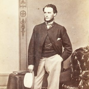 Studio portrait of Mr. T. K. Johnston, of the Bank of New South Wales, Melbourne. Circa 1866.