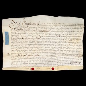Indenture for the sale of land and property between Daniel Collier the younger of Hopley's Green in the Parish of Almeley in the County of Hereford, Gent., and Sarah his wife, and Benjamin Fellowes of Shobdon Court, in the County of Hereford, dated 1 December, 1731