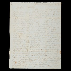 Manuscript letter written by an American fortune seeker during the Port Curtis gold rush. Sent from Gladstone, Queensland to New York, May, 1859.